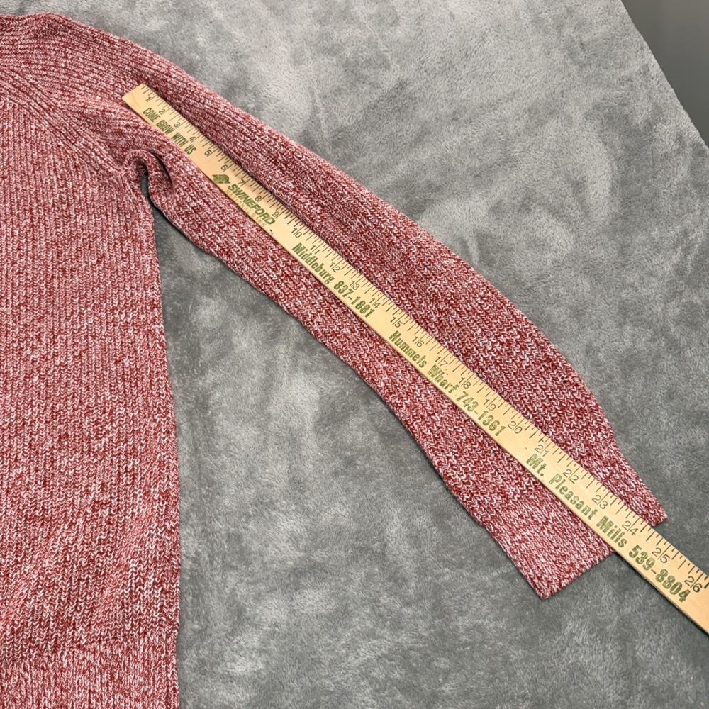 Old Navy Sweater Women Large Terracotta Marled Knit Crewneck Raglan Cotton - Picture 3 of 8